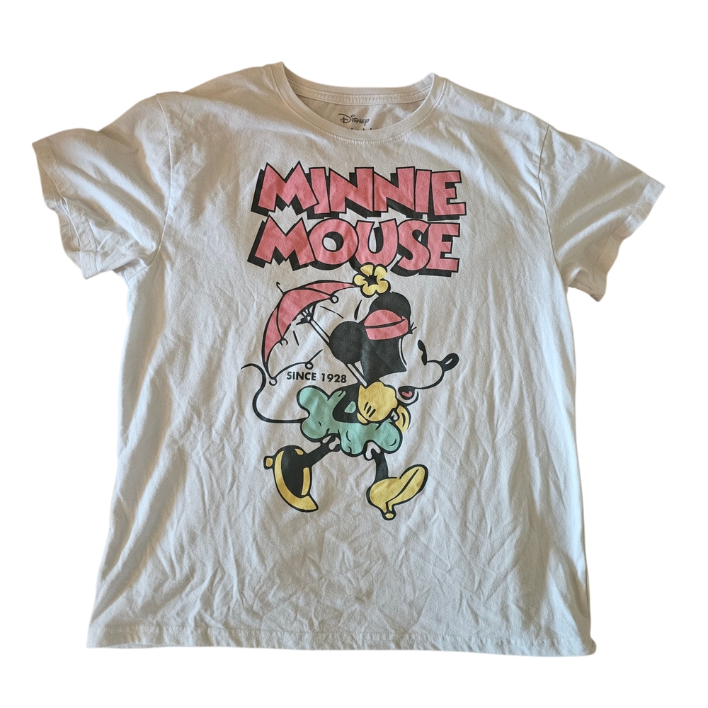 Disney Minnie Mouse Graphic Tee XXL White Vintage Style